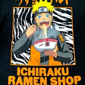 Naruto Shippuden Collection Ishiraku Ramen Shop Black Tshirt SZ 3XL Men
